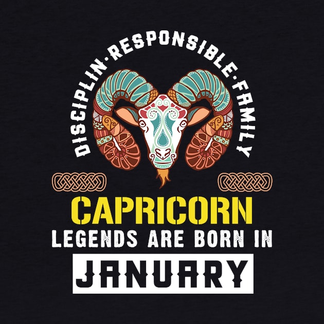 Zodiac Capricorn: Born In January by POD Anytime